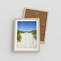 Plakat w ramie 30x40 - Relaks nad Morskimi Wzgórzami - plaża, wydmy - rama drewno