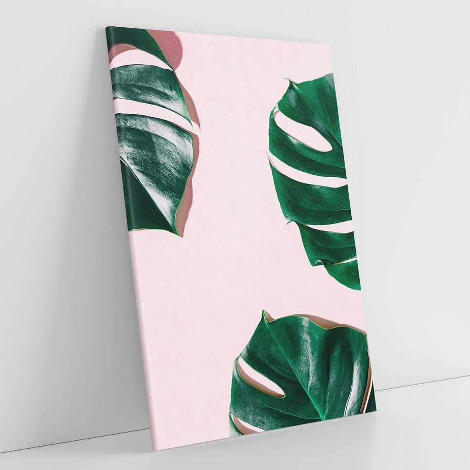 Obraz na płótnie 80x120 - Siła Natury - liście, monstera