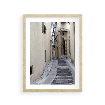 Plakat w ramie 40x50 - Uroki Włoskiej Uliczki - włoska, uliczka - rama drewno