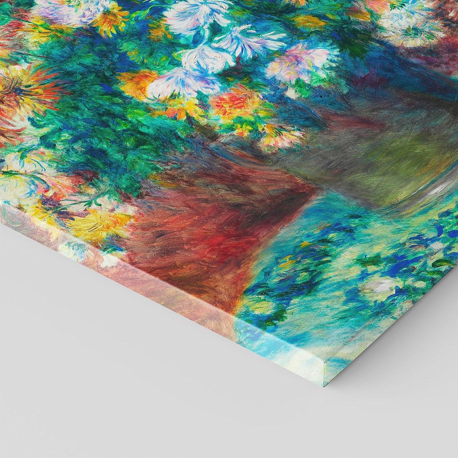 Obraz na płótnie 30x30 - Chryzantemy (1881–1882), Pierre-Auguste Renoir - Reprodukcja - reprodukcja, obraz na płótnie