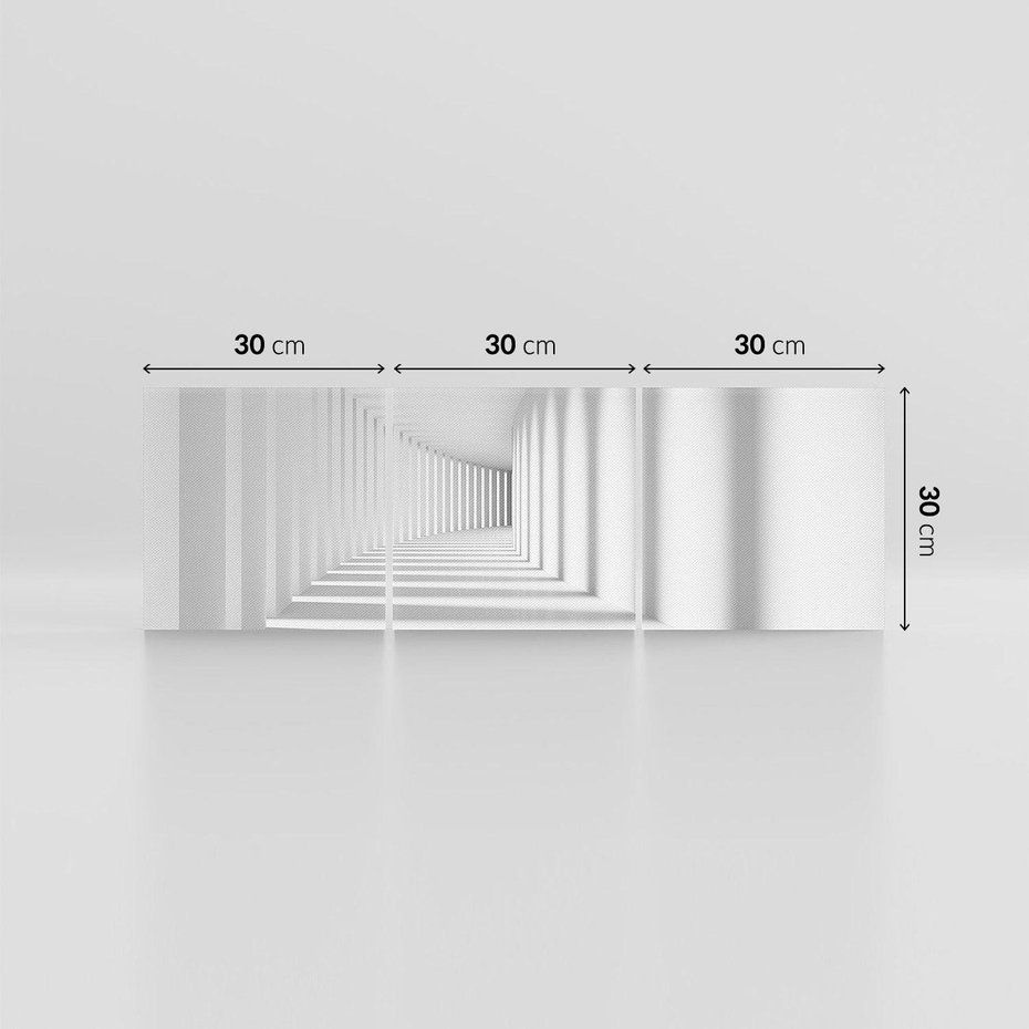 Obraz na płótnie 90x30 - Abstrakcyjny tunel: Podróż w inną przestrzeń - 3D, abstrakcja