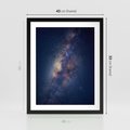 Plakat w ramie 40x50 - Wśród Gwiazd - rozgwieżdzone niebo, droga mleczna - rama czarna