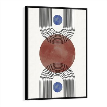 Obraz w ramie 70x100 - Księga Impulsów - nowoczesny plakat, styl midcentury - rama czarna