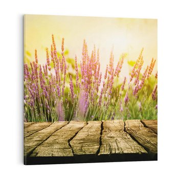 Obraz na płótnie 70x70 - Delikatność i Urok - lawenda, kwiat