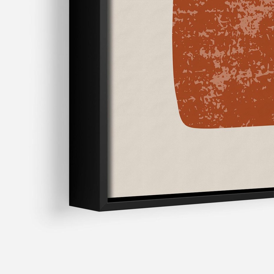 Obraz w ramie 50x50 - Przenikanie Granic - nowoczesny plakat, abstrakcyjne kształty - rama czarna