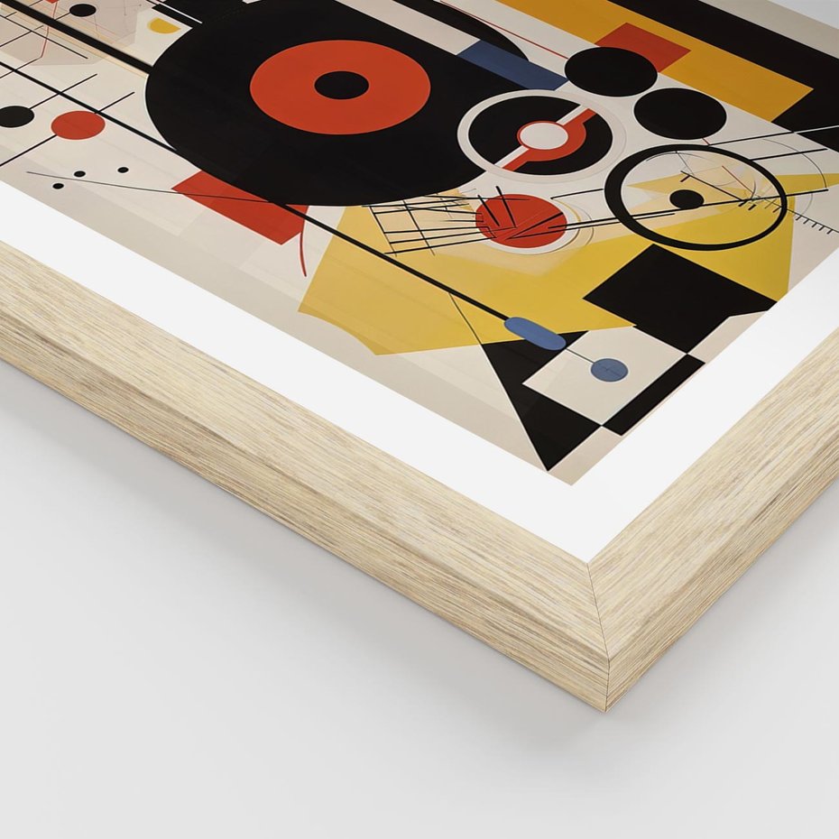 Plakat w ramie 50x70 - Wnętrza Refleksyjnego Światła - modernistyczny obraz, styl bauhaus - rama drewno