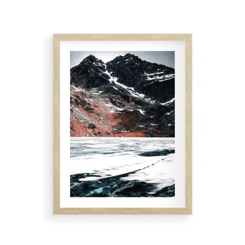 Plakat w ramie 30x40 - Śnieżna Opowieść - górski krajobraz, zima w górach - rama drewno