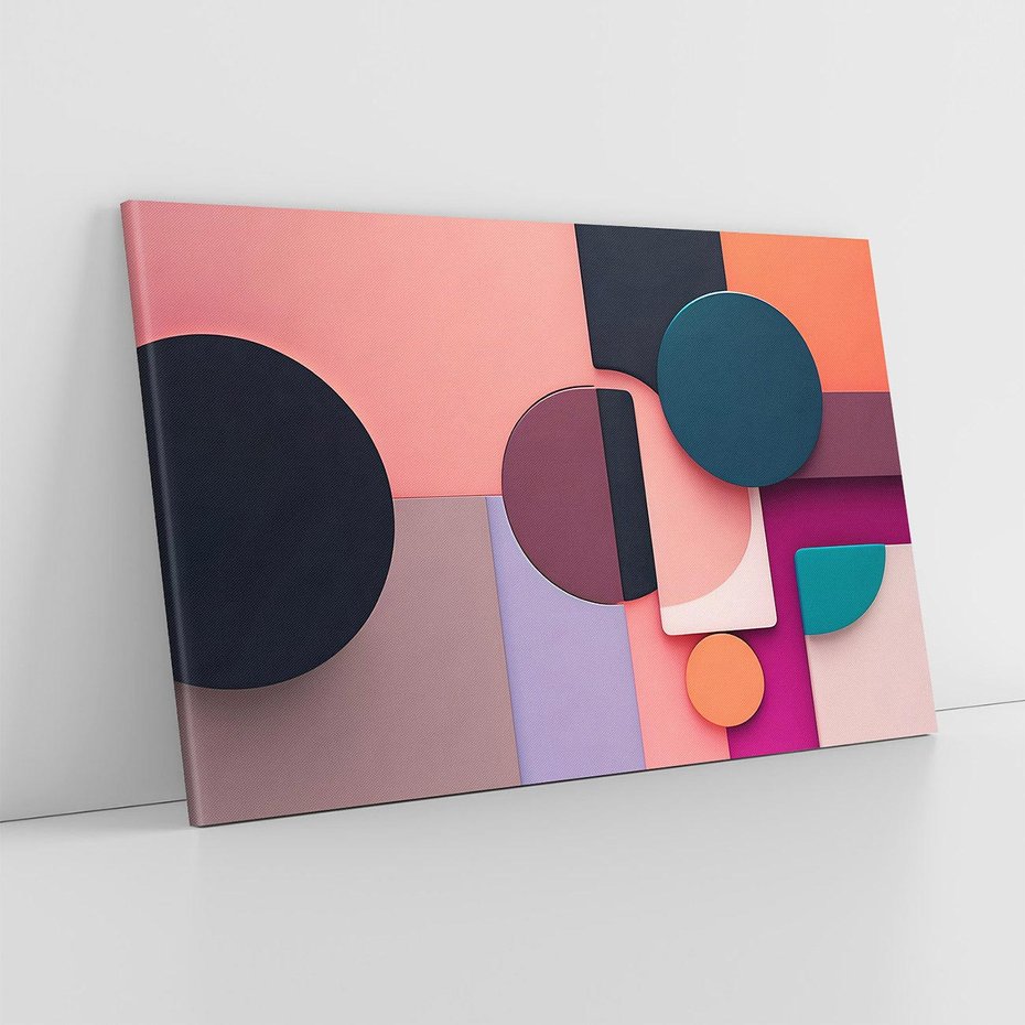 Obraz na płótnie 100x70 - Przenikanie przestrzeni czasu - abstrakcja, geometria