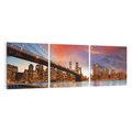 Obraz na płótnie 150x50 - Magia zachodu słońca nad mostem - zachód, słońca