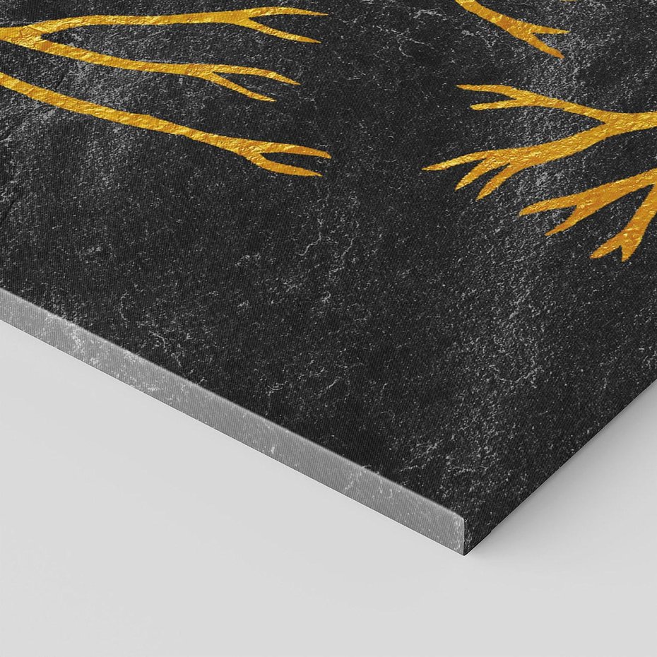 Obraz na płótnie 90x30 - Marmurowe Drzewa Snu - złote gałęzie, drzewa