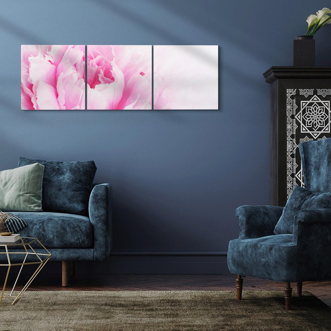 Obraz na płótnie 120x40 - Kwiatowa harmonia - kwiaty