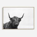 Obraz w ramie 100x70 - Moc i Spokój - amerykańskie bydło, byk - rama drewno