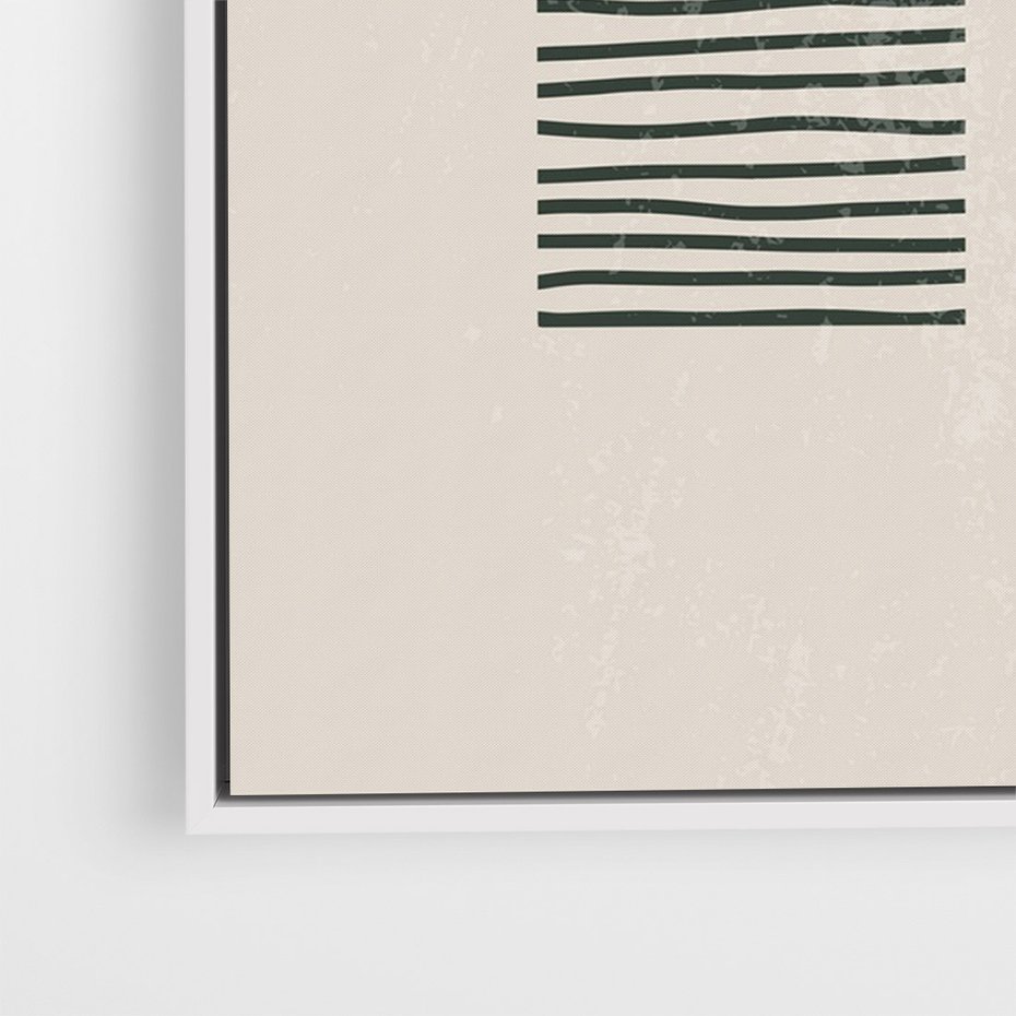 Obraz w ramie 50x70 - Przenikająca Kreatywność - nowoczesna sztuka, minimalizm - rama biała