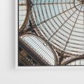 Obraz w ramie 50x50 - Magia Sklepienia - sklepienie, szklany dach - rama biała