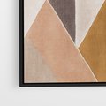 Obraz w ramie 70x50 - Odblaski niespełnionych marzeń - kompozycja z trójkątów, mix kolorów ziemi - rama czarna