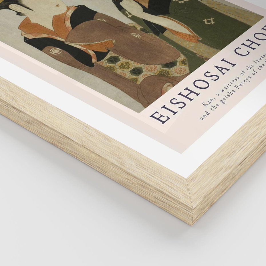 Plakat w ramie 30x40 - Reprodukcja Japońskiej Grafiki - eishosai choki, reprodukcja grafiki - rama drewno