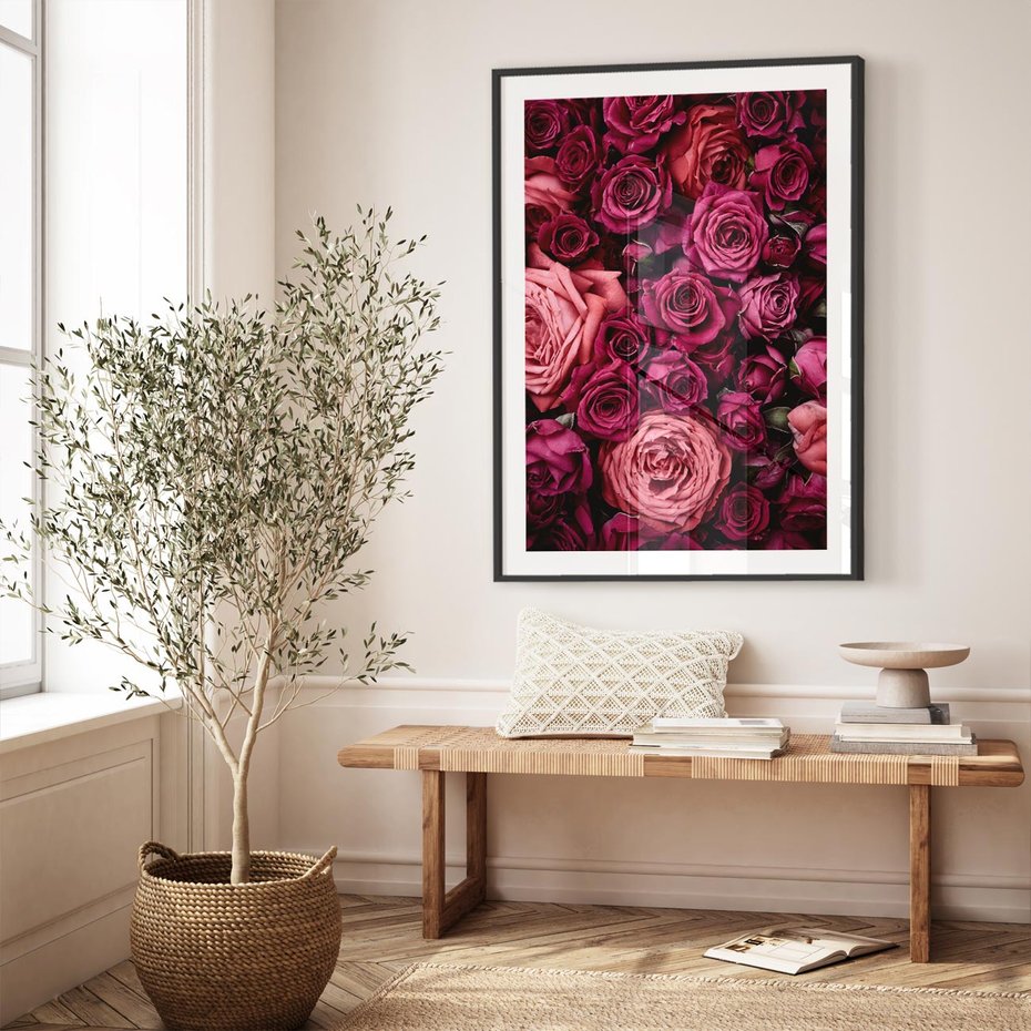 Plakat bez ramy 50x70 - Róże - piękno kwiatów - róże, kwiaty