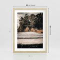 Plakat w ramie 30x40 - Fotografia w Ciepłych Barwach - odcienie brązu, fotografia - rama drewno