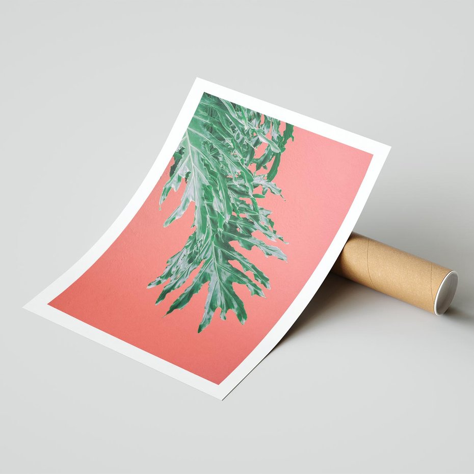 Plakat bez ramy 21x30 - Energetyczna Eksplozja Natury - liście, kolor