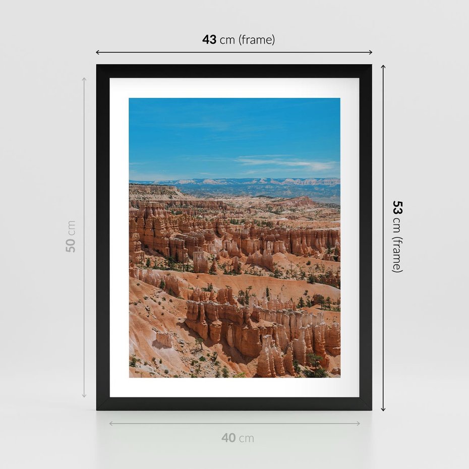 Plakat w ramie 40x50 - Wielki Kanion - wielki kanion, krajibraz - rama czarna