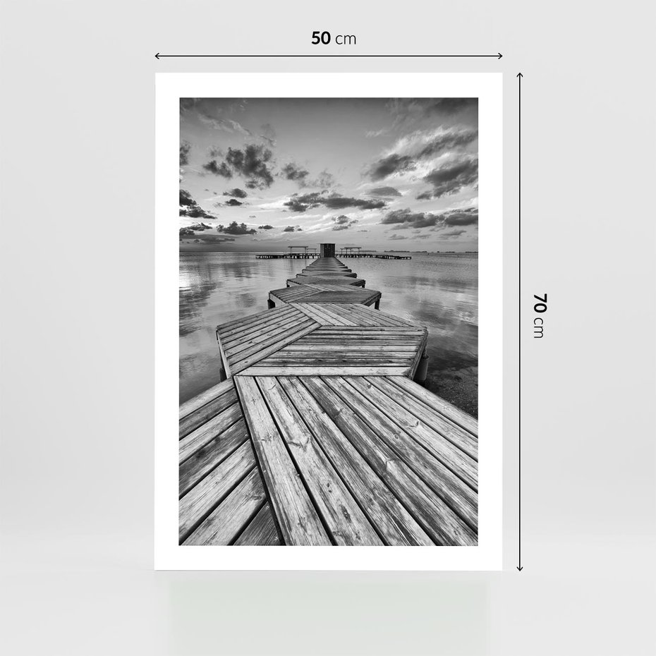 Plakat bez ramy 50x70 - Pomost nad Morzem - pomost, morze