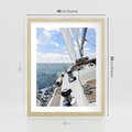 Plakat w ramie 40x50 - Moc żaglowca na pełnym morzu - żaglowiec, jacht - rama drewno