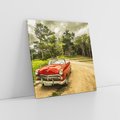Obraz na płótnie 80x80 - Retro Samochód w Kubańskiej Opowieści - samochód, retro
