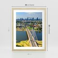 Plakat w ramie 40x50 - Most w metropolii - most, miato - rama drewno