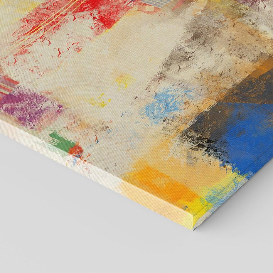 Obraz na płótnie 120x80 - Abstrakcja olejna - kształty i kolory - abstrakcja, olejna