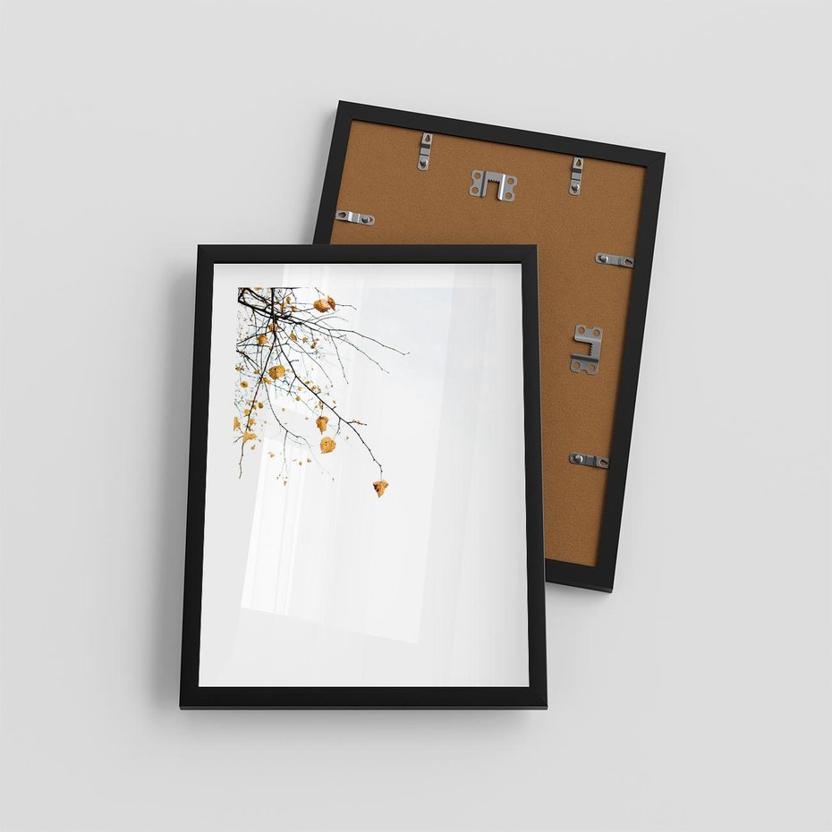 Plakat w ramie 30x40 - Złota Jesień - drzewo, żółte liście - rama czarna