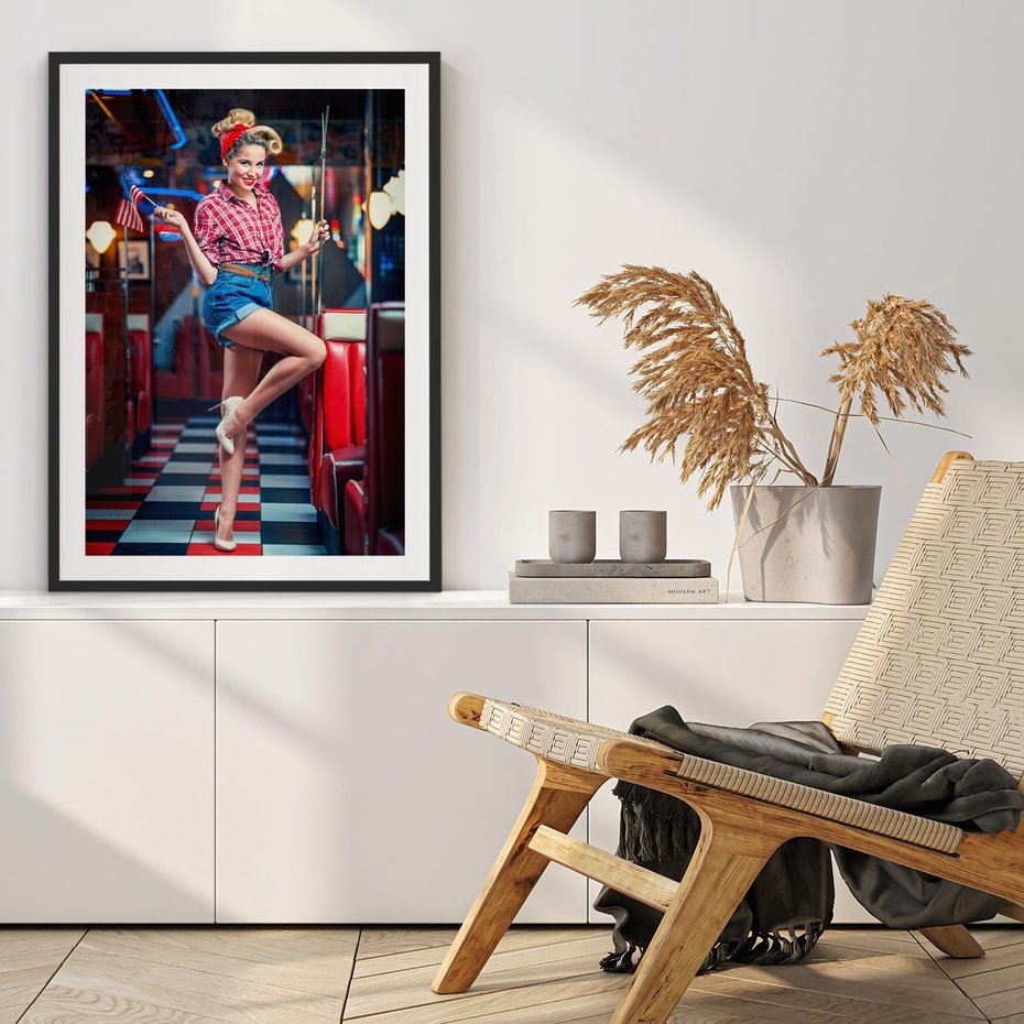 Plakat bez ramy 50x70 - Czas Wstecz - retro, restauracja