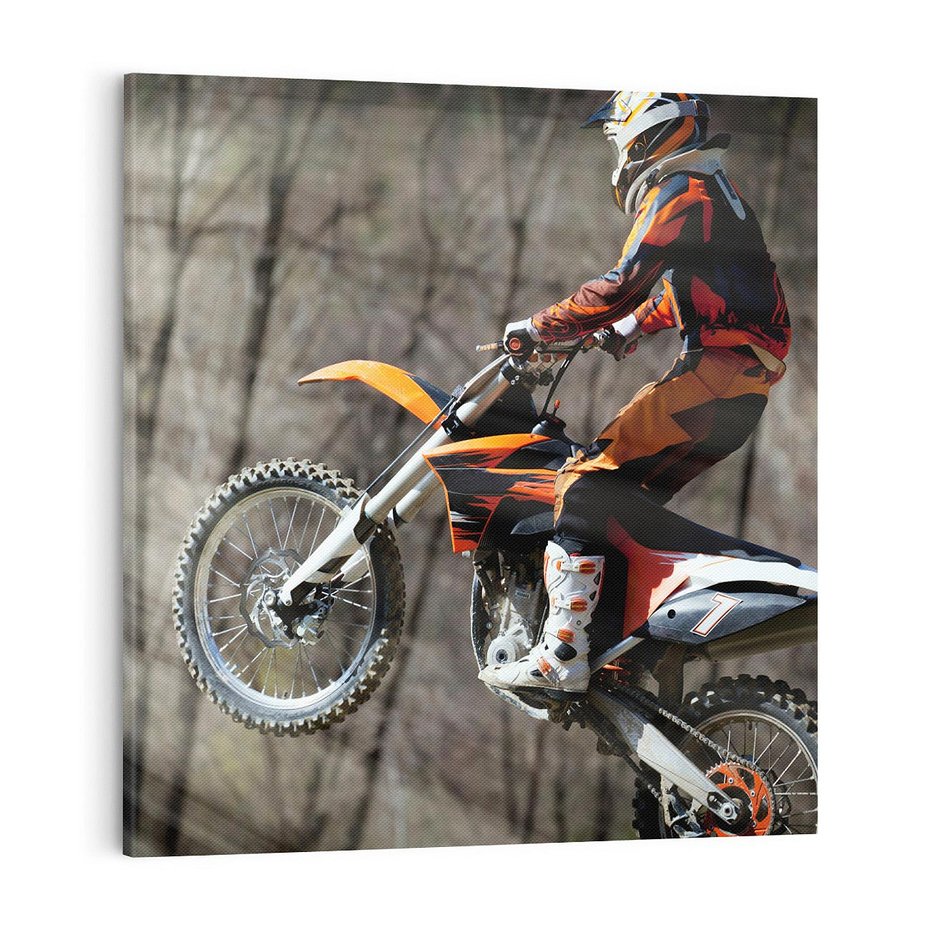 Obraz na płótnie 50x50 - Sportowy motocykl cross - motocykl, cross