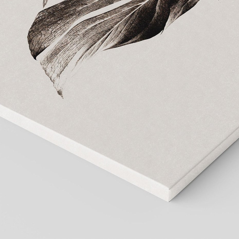 Obraz na płótnie 120x80 - Szapczący Liść - szkic, czarno biały