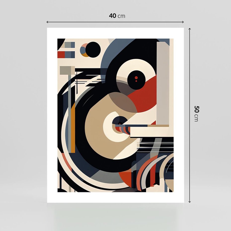 Plakat bez ramy 40x50 - Wibracje Marzeń - abstrakcyjny obraz, geometryczne koła