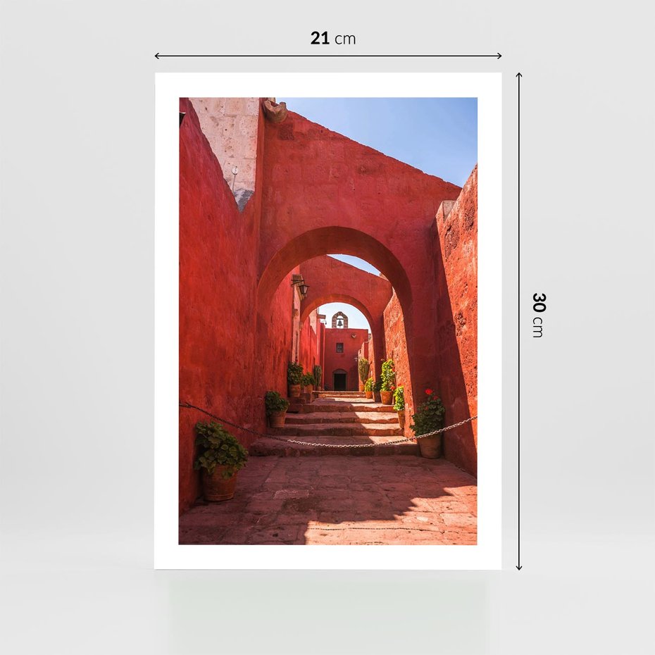 Plakat bez ramy 21x30 - Perspektywa Uliczki - uliczka, perspektywa