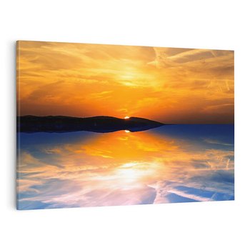 Obraz na płótnie 70x50 - Zachód słońca nad oceanem - zachód słońca,