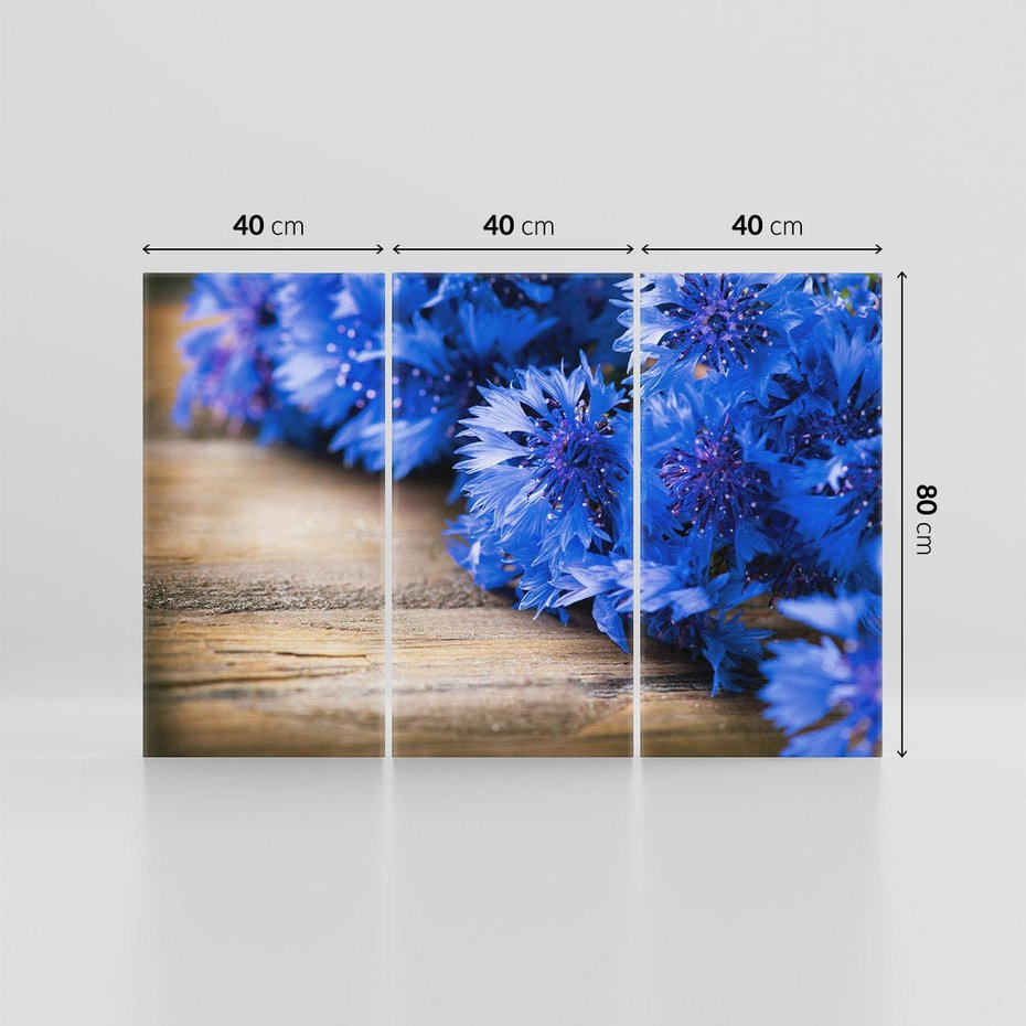 Obraz na płótnie 120x80 - Kwiatowy niebieski: Subtelność natury - kwiaty, niebieski