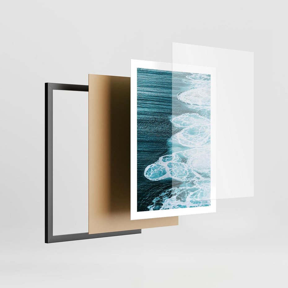 Plakat w ramie 50x70 - Morska potęga - morze, ocean - rama czarna