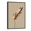 Obraz w ramie 50x70 - Piękno w Detalu - złoty, liść - rama czarna