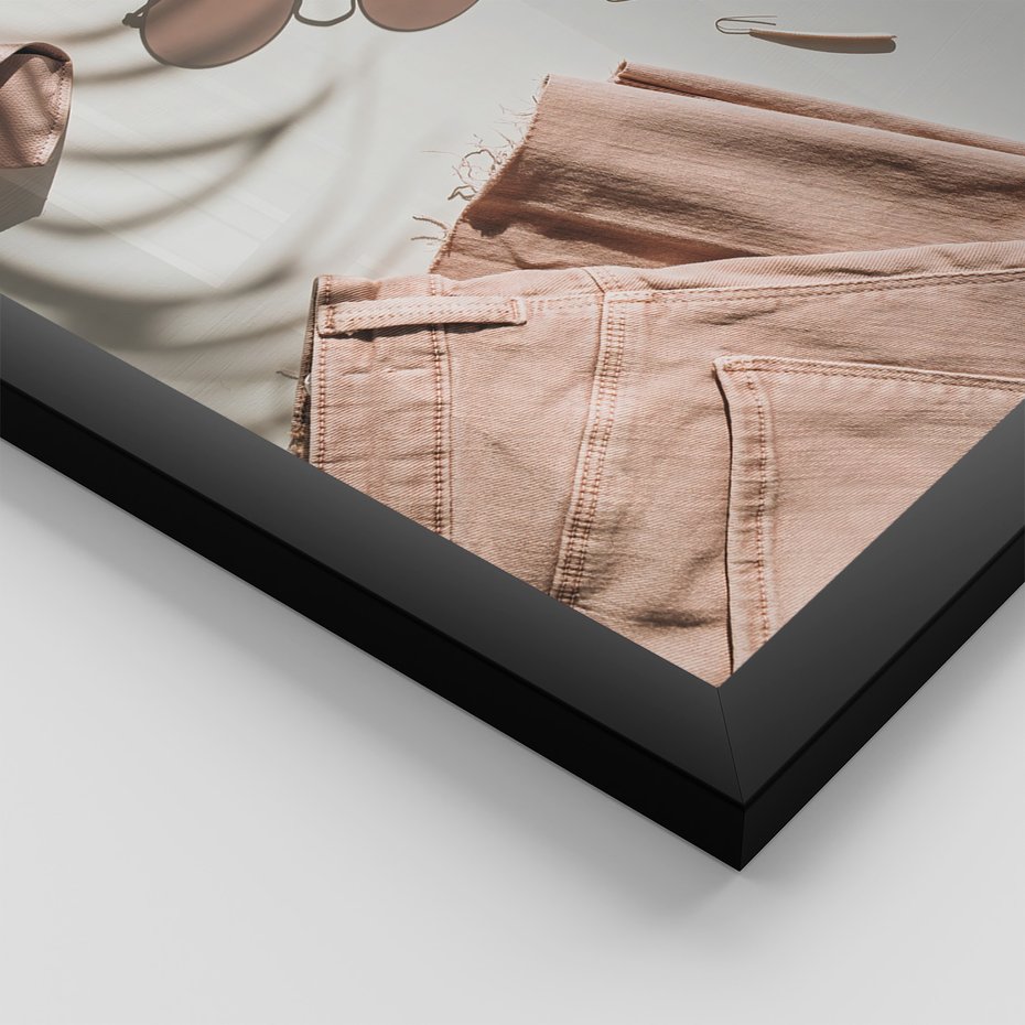 Zestaw obrazy w ramie 40x50 galeria - Coffee, break, kawa, napis - rama czarna