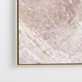 Obraz w ramie 50x50 - Wyjątkowa Stylizacja - marmur, złoto - rama drewno