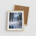 Plakat w ramie 40x50 - Śnieżne cuda - zima, las - rama drewno