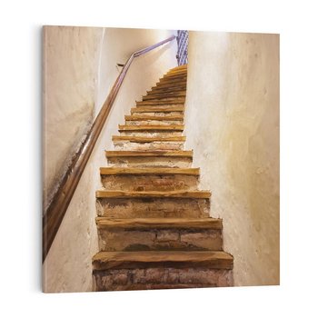 Obraz na płótnie 50x50 - Schody Wymiarów - schody, tunel