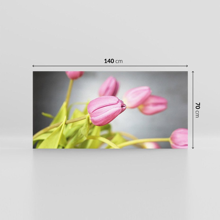 Obraz na płótnie 140x70 - Tulipanowy urok - tulipany, kwiat
