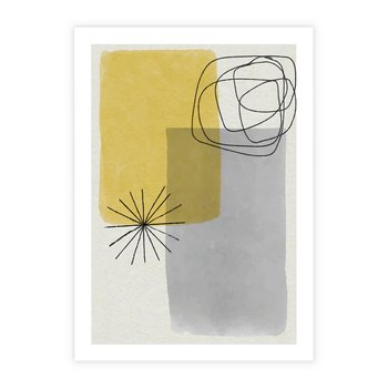 Plakat bez ramy 21x30 - Rozbijające Granice Akwarel - abstrakcja, akwarelowe plamy