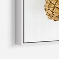 Obraz w ramie 50x70 - Ekskluzywny Akcent - złoty, ananas - rama biała