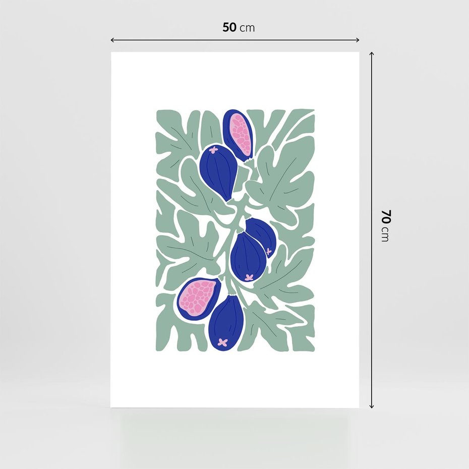 Plakat bez ramy 50x70 - Figi Fioletu - figi, sztuka nowoczesna
