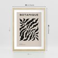 Plakat w ramie 30x40 - Księga Odbić - abstrakcyjne liśćie, roślinne motywy - rama drewno