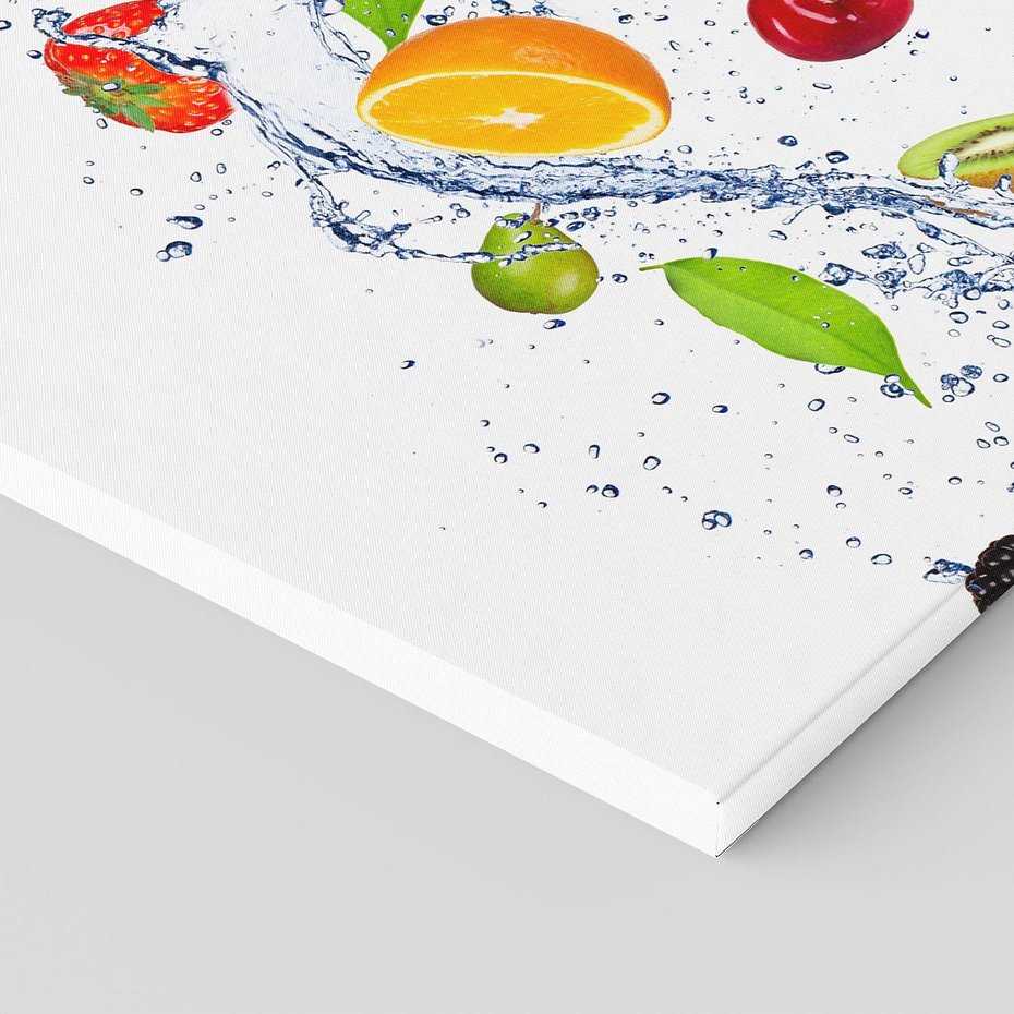Obraz na płótnie 80x120 - Kulinarne Inspiracje - owoce, woda