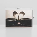 Obraz na płótnie 120x80 - Książka - Serce Retro - ksizka, serce